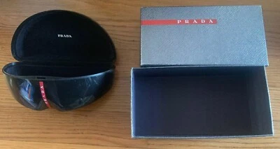 NEW PRADA SPORT EYEGLASS SUNGLASS BLACK CASE CLOTH FULLY PACKAGED - Image 1 of 3