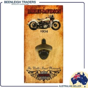 Wall Mounted Bottle Opener 1934 HARLEY DAVIDSON MOTORCYCLE Brand New - Picture 1 of 6