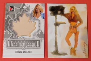 PAMELA ANDERSON WORN NIGHTGOWN JUMBO RELIC CARD & ART CARD #33/50 ARTIST SIGNED - Picture 1 of 6