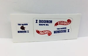 Hot Wheels Redline ( MONGOOSE RAIL DRAGSTER) ~MONGOOSE I DECAL SET~ - Picture 1 of 1