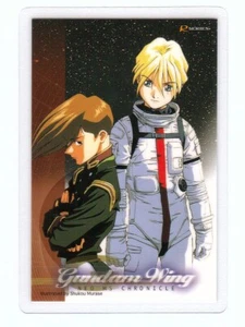 Laminated card Mobile Suit Gundam Wing W anime Quatre Winner Trowa Barton - Photo 1/2