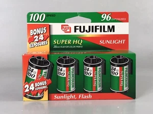 FujiFilm 96 Exposures 100 Speed Film Super HQ 4 Pack Exp 10/2002 - Picture 1 of 8