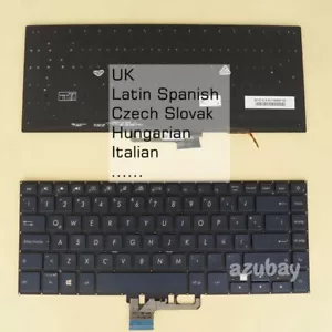 Keyboard for ASUS ZenBook Pro 15 UX580GD UX580GE UX550GD UX550GE Backlit Blue - Picture 1 of 7