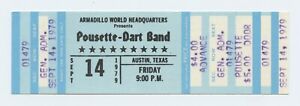 Billet Pousette Dart Band Vintage 1979 Sep 14 Auston Tx