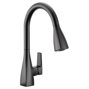 Slate Matte Black One-Handle High Arc 1.0 GPM Pulldown Kitchen Faucet 76160BL - Picture 1 of 3