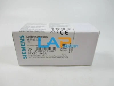 10PCS New For Siemens 3TX3010-2A 1NO replaces (3TX4010-2A) Contactor Block - Image 1 of 4