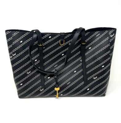 Bolso de Mano Fossil Para Mujer Kier Cuero Cactus Cartera Negro/Hueso Estampado de Firma Foto 1 de 4