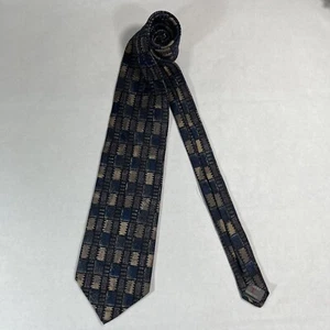 Cravatta Robert Talbott Best Of Class lunghezza 60,75" larghezza 4" blu/grigio geometrica - Foto 1 di 6