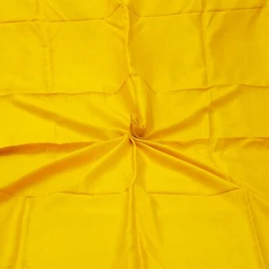 Vintage Orange 100% Pure Silk Handloom Sari Remnant 5YD Craft Fabric Silk Scrap - Picture 1 of 4