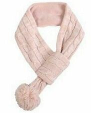 Wondershop Cable Knit Pink Pet Scarf XS-Small Adjustable Infinity PomPon Dog Cat