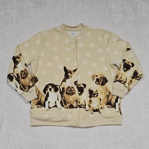 Chaqueta Vintage XL Blair Botón Mujer Vellón Perros Cachorros Cremallera Completa Suéter - Imagen 1 de 6