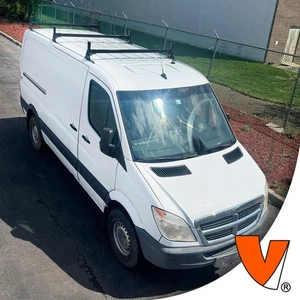 H1 3-Bar Aluminum Rack System Mercedes Sprinter 2007-on Low Roof All Trims Black - Picture 1 of 11