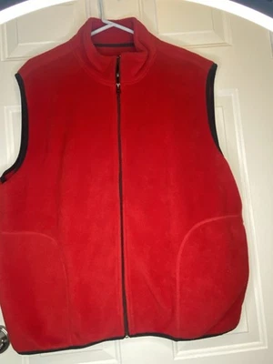 Chaleco polar suave Cosensus Sportswear para hombre rojo con cremallera talla R grande Foto 1 de 4