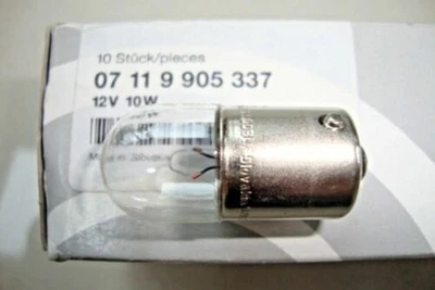 BMW 1985-2018 F G HP2 K R Series Oilhead Turn Signal R10W Bulb 07119905337 NOS - Image 1 of 4