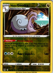 Hisuian Goodra Reverse Holo 134/196 SWSH11: Lost Origin Holo Rare - NM - Picture 1 of 2