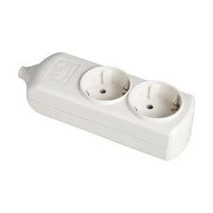 Rallonge 2 prises Schuko sans interrupteur Solera 8002 Bipolaire 3500 W 250 V - Afbeelding 1 van 1