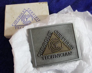 NOS Chevrolet Certified Technician Belt Buckle Accessory In Box - Picture 1 of 9