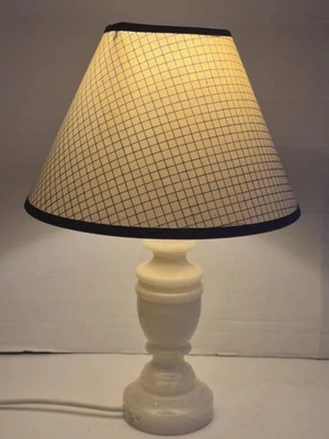 Vintage Spanish Onyx Marble Table Lamp with Shade Decorative - image 1 of 4