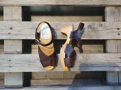 Zuecos Suecos Sandalias Maguba Ciudad del Cabo Marrón Pull Up Talla EE. UU. Mujeres 5 / EU 35 Foto 1 de 4