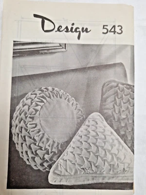 Pillow Smocked Smocking Mail Order 543 Sewing Pattern VTG 50s Carole Clark UC - Image 1 of 4