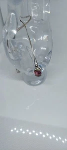 Pink Sapphire Pave Pendant 20" Necklace in Sterling BOX Chain TGW 1.5 ct J4196OS - Picture 1 of 6