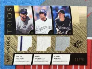 2008 Upper Deck SPx Winning Trios Jersey Gold Helton Holliday Atkins 04/75 - Picture 1 of 2