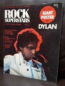 Bob Dylan Penthouse Poster Press Rock Superstars Large POSTER MAGAZINE 36" X 22" - Picture 1 of 2