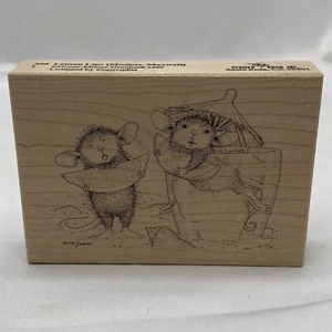 HAUSMAUS STAMPA ROSA ZITRONENLIPPEN {399I} MONTIERT HOLZ GUMMISTEMPEL - Bild 1 von 5