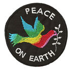 Ecusson patche Peace on Earth thermocollant patch brod Paix colombe Rond 