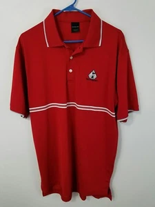 Dunning XL red short sleeve polyester rgolf polo shirt - Picture 1 of 7