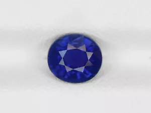 Zaffiro Blu GIA IGI Certificato MADAGASCAR 1,34 Cts Naturale Non Trattato Ovale - Foto 1 di 10