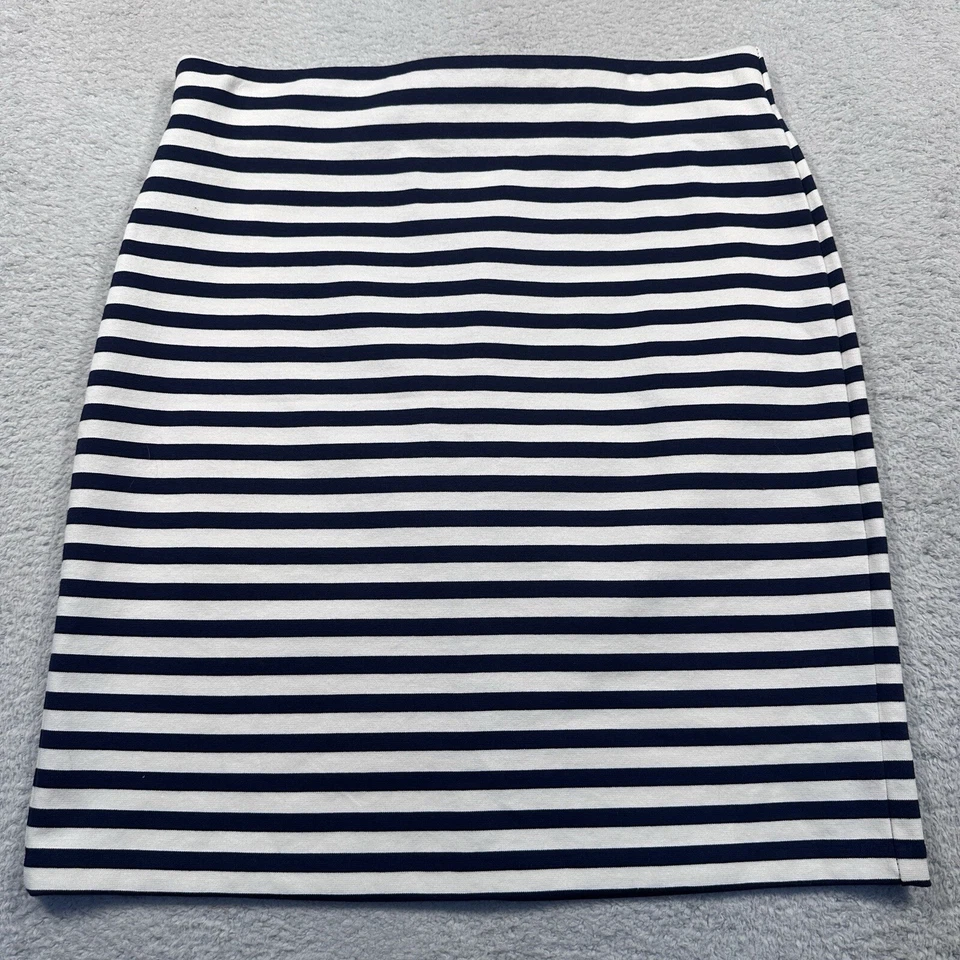 Old Navy Blue Striped Pencil Skirt Women's Small Petite Elastic Waist Pull On - Image 1 of 4