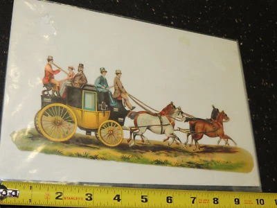 Troquelados victorianos troquelados caballo grande y carruaje Foto 1 de 3