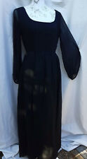 Black Maxi Dress Harrods Deborah Newall London Younger set vintage sheer Party