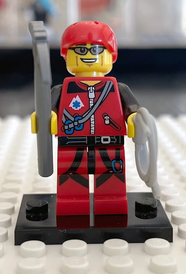 Minifigura coleccionable LEGO Mountain Climber serie 11 genuina 71002 Foto 1 de 1