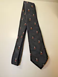 Mickey & Co. MICKEY MOUSE Tie Walt Disney - Navy Blue Silk Blend-80's Vintage A+ - Picture 1 of 3