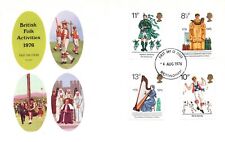 FIRST DAY COVER GREAT BRITAIN BRITISH FOLK ACTIVITIES NOTIINGHAM CANCEL 1976