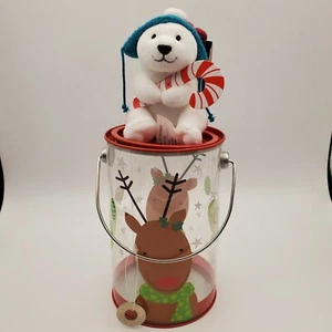 Hallmark Polo Norte Oso Polar Blanco con Sombrero Felpa Adorno de Navidad Nuevo 2014 - Imagen 1 de 5