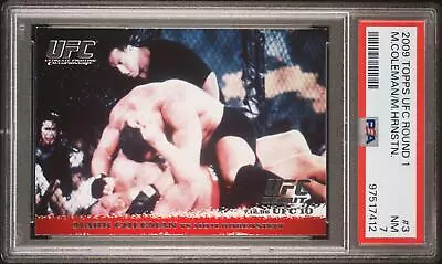 Mark Coleman vs Moti Horenstein 2009 Topps UFC Round 1 #3 Rookie PSA 7 - Image 1 of 2