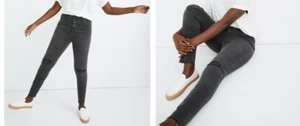 Madewell Women's Curvy High-Rise Skinny Jeans in Black Sea Size 37 H6389 NWT! - Picture 1 of 10