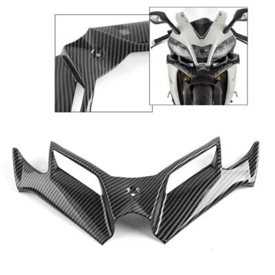 Carenado delantero alerón para Kawasaki Ninja 300 250 2013-2017 aspecto fibra de carbono Foto 1 de 4