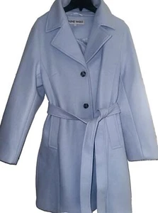 NINE WEST EINREIHIG MIT GÜRTELMANTEL NEBLIG BLAU DAMEN GRÖSSE XL $ 160 - Bild 1 von 13