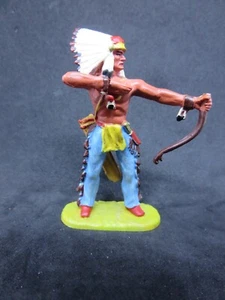 Vintage Elastolin Miniature Military American Indian  3"  BROKEN - Picture 1 of 5