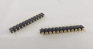 10x Gold Rund 2,54 mm 1x12 12 Pins Stecker Einreihiger Streifen Tonhöhe PCB Panel Header - Bild 1 von 3