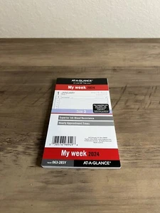 AT-A-GLANCE 2024 Weekly Planner Refill Loose-Leaf Portable Size 3 34 x 6 34 NEW - Picture 1 of 4