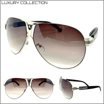 GAFAS DE SOL Clásicas Elegantes Modernas Estilo RETRO Para Hombre o Mujer Marco Grande Plateado Foto 1 de 4