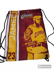 VTG Lebron James NBA Cleveland Cavaliers Drawstring Backpack Bag - Picture 1 of 4