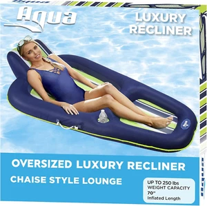 Aqua Luxus Wasserpool Lounge - extra groß - aufblasbarer Pool Schwimmer für Erwachsene - Bild 1 von 12