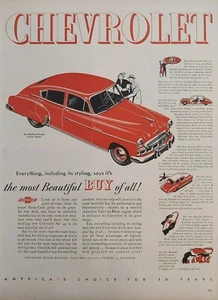 1949 Vintage chevrolet red car. Post World War II. - Picture 1 of 1