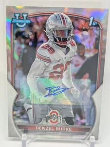 2022 Bowman Chrome U Denzel Burke 1st Lava Refractor Auto /199 Ohio State - Picture 1 of 2